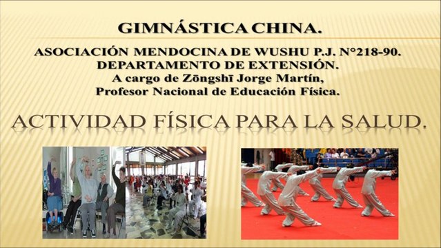 体操中国。武术健身 (Wǔshù Jiànshēn) Adhesión al Día Mundial del Tàijíquán 27-04-2013.