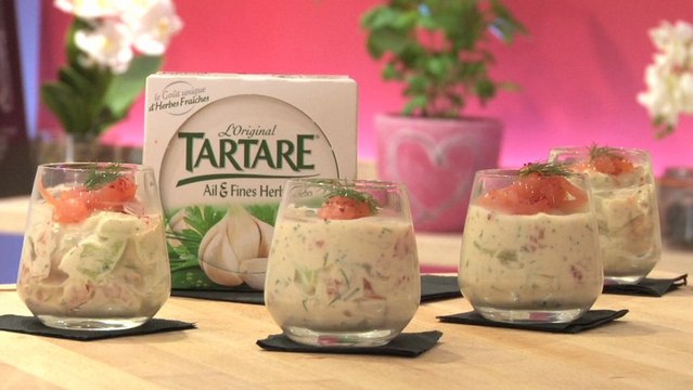 Verrine fraîcheur saumon fumé, Tartare et concombre - 750 Grammes