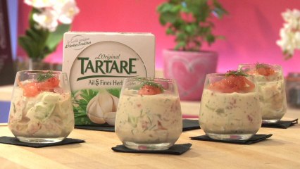 Verrine fraîcheur saumon fumé, Tartare et concombre - 750 Grammes