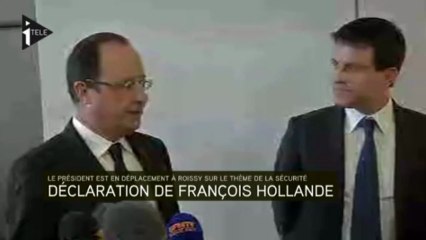 Hollande et Valls en visite surprise sur le thème de la sécurité à Roissy-CDG