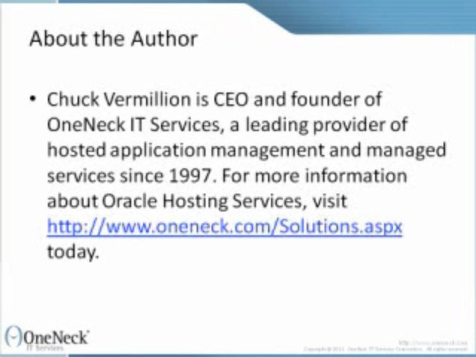 Oracle Hosting Services: Why Hosted ERP Scares Some Companies