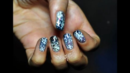 Kar Tanesi Nail Art