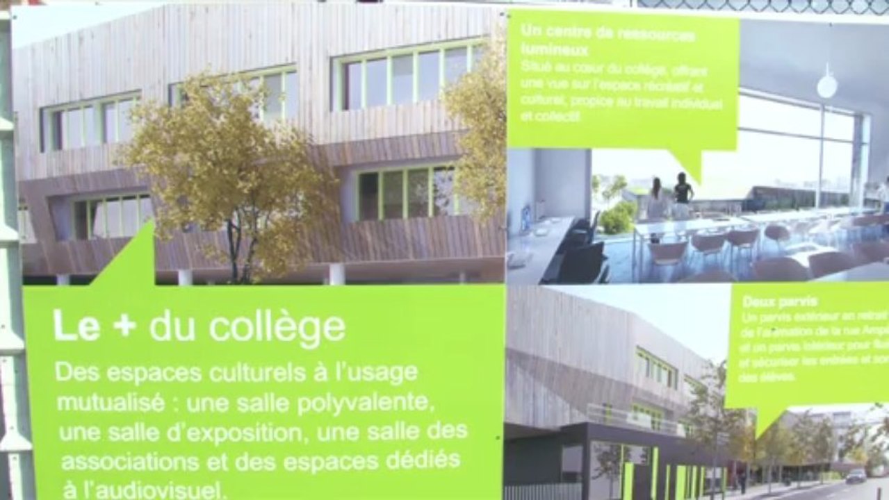 Première pierre du collège intercommunal Saint-Denis/Saint-Ouen