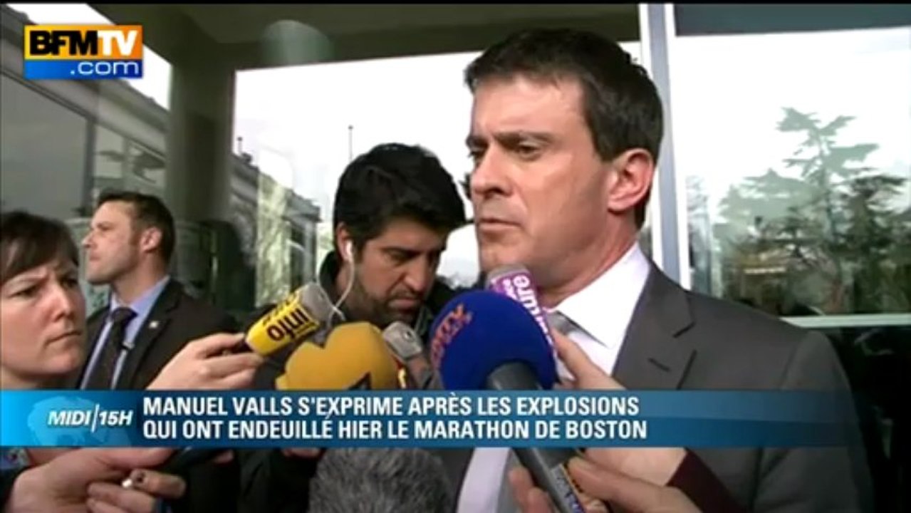 Valls: "nous prenons des précautions" après les attentats de Boston - 16/04