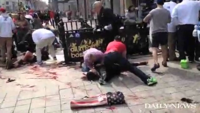 Boston Marathon Aftermath Explosion (Graphic)