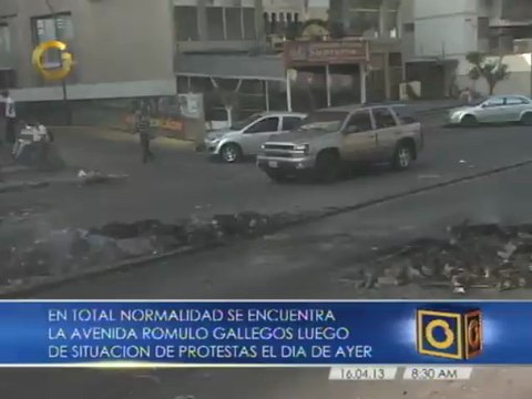 Avenida Rómulo Gallegos de el Marqués se encuentra en total normalidad