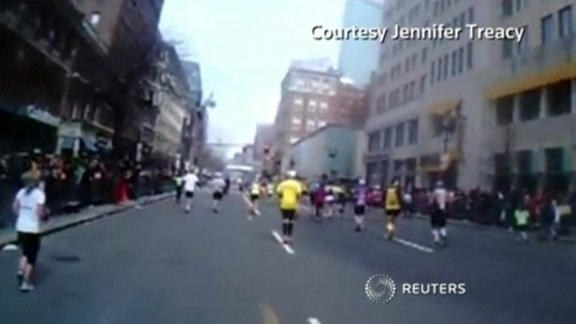 Boston Marathon runner's video shows explosion near finish line
