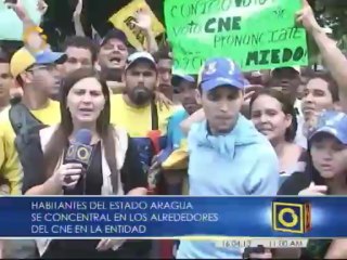 Concentración multitudinaria exige reconteo de votos en Aragua