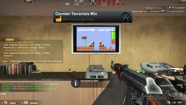 Super Mario dans Counter-Strike GO