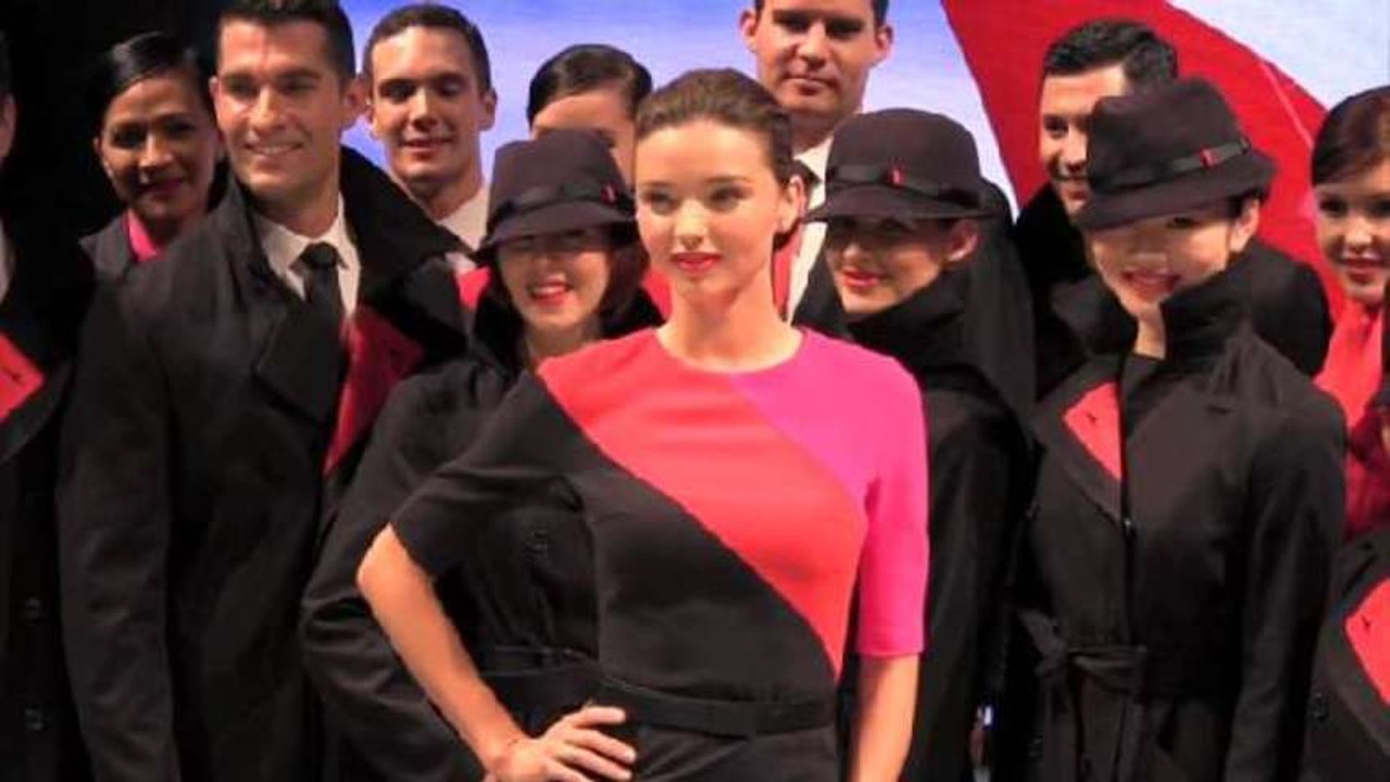 Miranda Kerr Dons Qantas Uniform