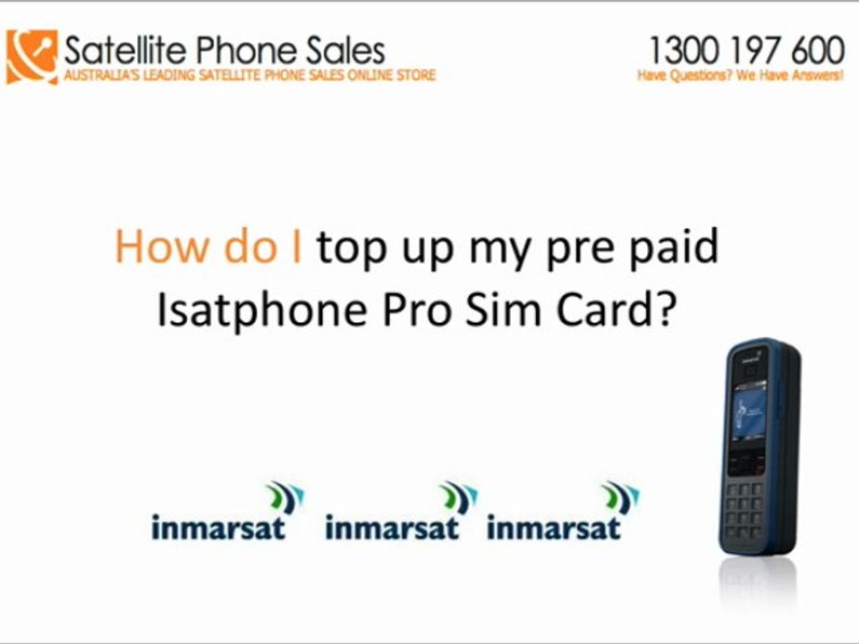 Can I top up my Isatphone pro satellite phone sim card online