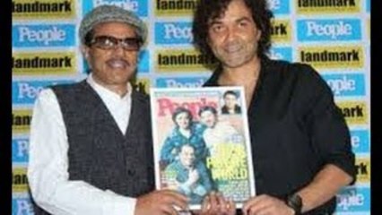Dharmendra And Bobby Deol Unveils The April Issue Of People Magazine.
