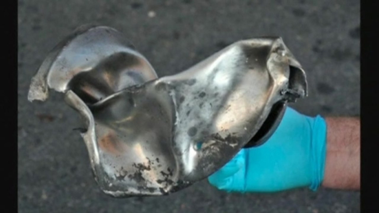 Debris recovered from blast