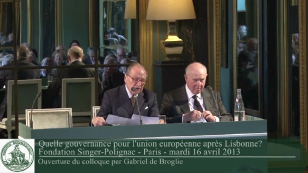 Ouverture par Gabriel de Broglie