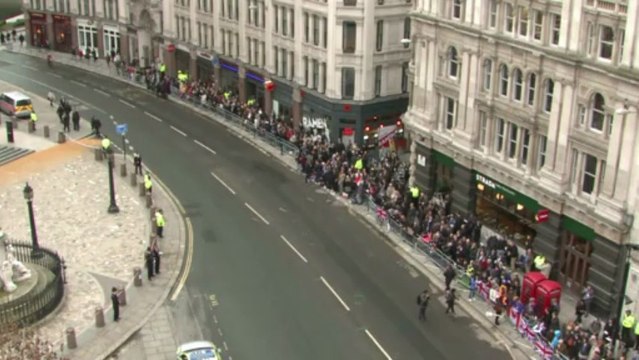 Thatcher: premières images à la cathédrale St-Paul