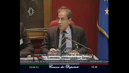 Roma - Audizioni di rappresentanti della Ragioneria generale dello Stato (15.04.13)