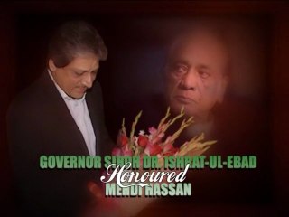 The living legend Mehdi Hassan honoured by Governor Sindh Dr. Ishrat-ul-Ebad Khan