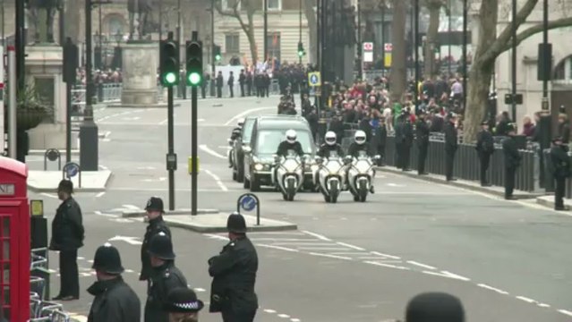 Funérailles de Margaret Thatcher: procession funéraire à Londres
