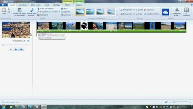 un diaporama de vos photos avec Movie Maker