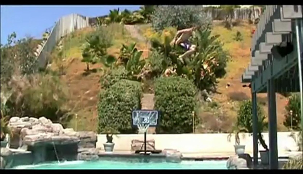 Epic Pool Basketball Trick Dunks