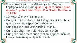 dịch vụ cài phần mềm vi tính tận nhà tại quận 3 / 0988 27 40 79