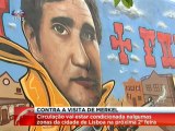 Murais de protesto em Lisboa contra a visita de Angela Merkel (SIC Notícias)
