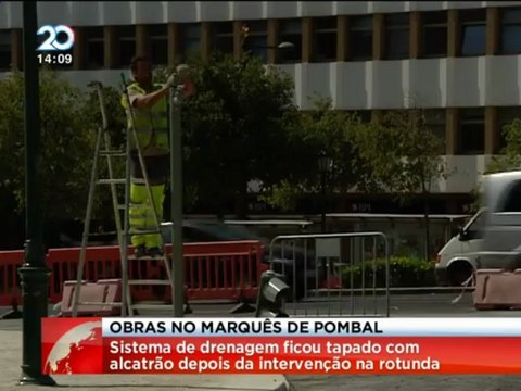 FAIL: Câmara de Lisboa corrige erro de falta de escoamento nas obras do Marquês de Pombal