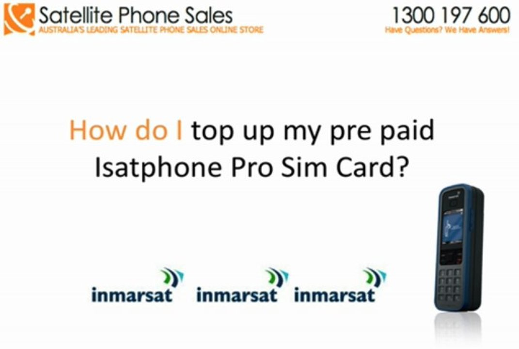 Who can I go to for topping up my Isatphone pro sim card?