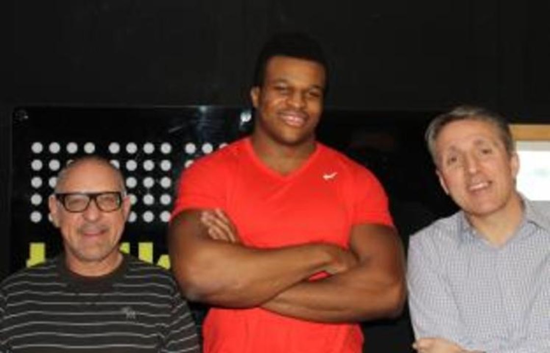 Lawrence Okoye visits Hawksbee and Jacobs
