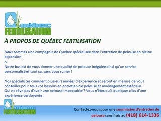 Entretien de pelouse Québec - Fertilisation, Aération, Entretien de gazon