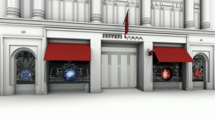 Autosital - Vitrine animée dans le Ferrari Store de Londres
