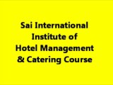 Sai institute of hotel management chennai