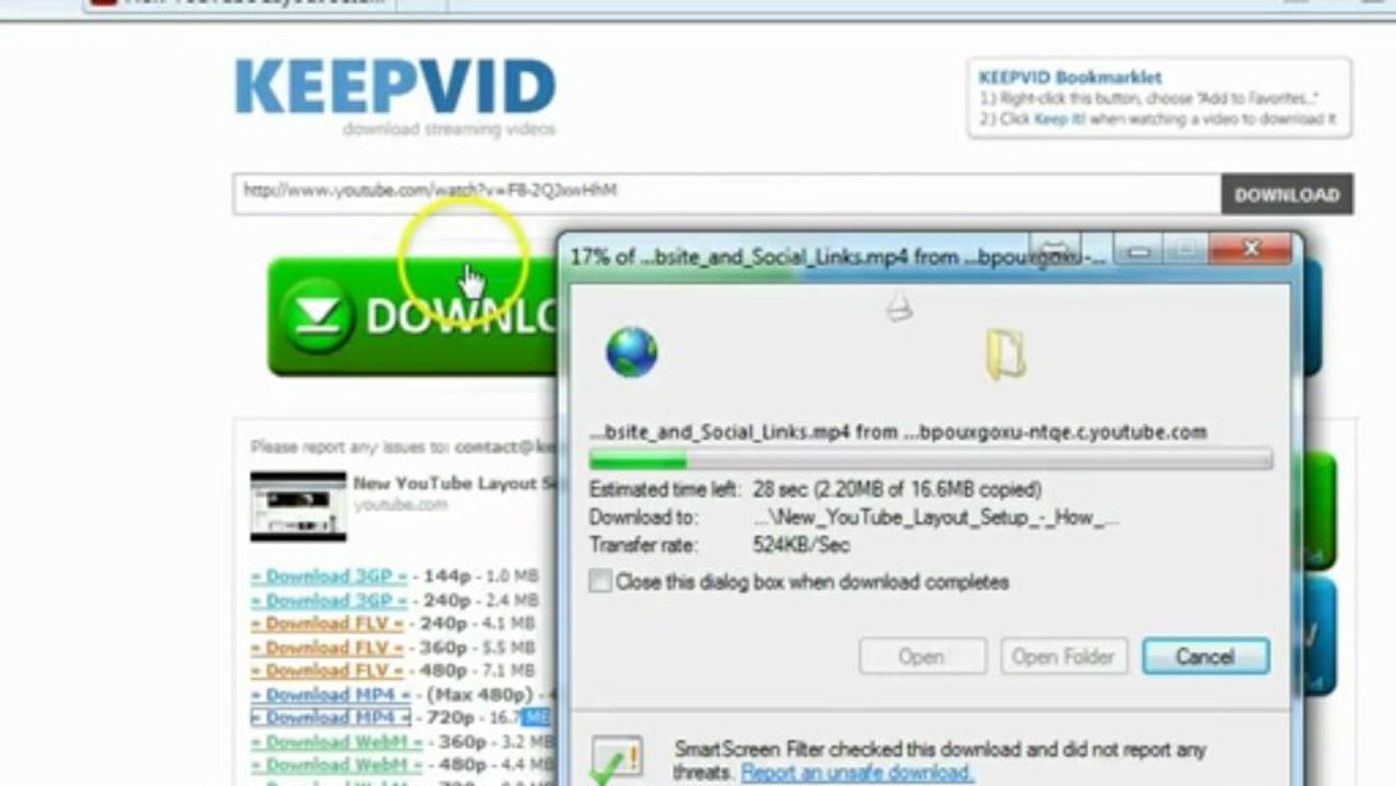 How to Download YouTube Videos Using KeepVid video Dailymotion