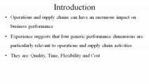 Four Performance Dimensions : Operations Management Homework Help by Classof1.com