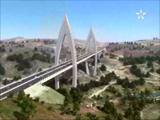 Maroc : Construction d'un pont haubané sur le Bouregreg