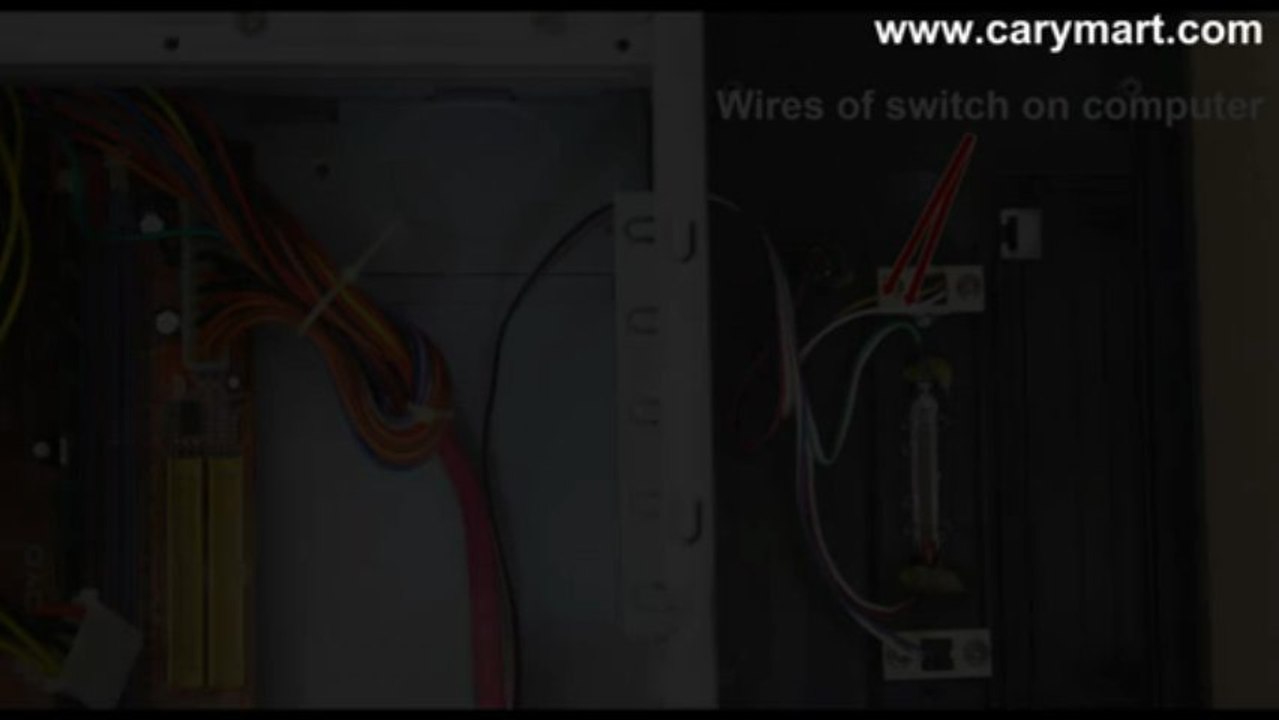 Wireless remote control two wires of power switch on computer to make computer on and off