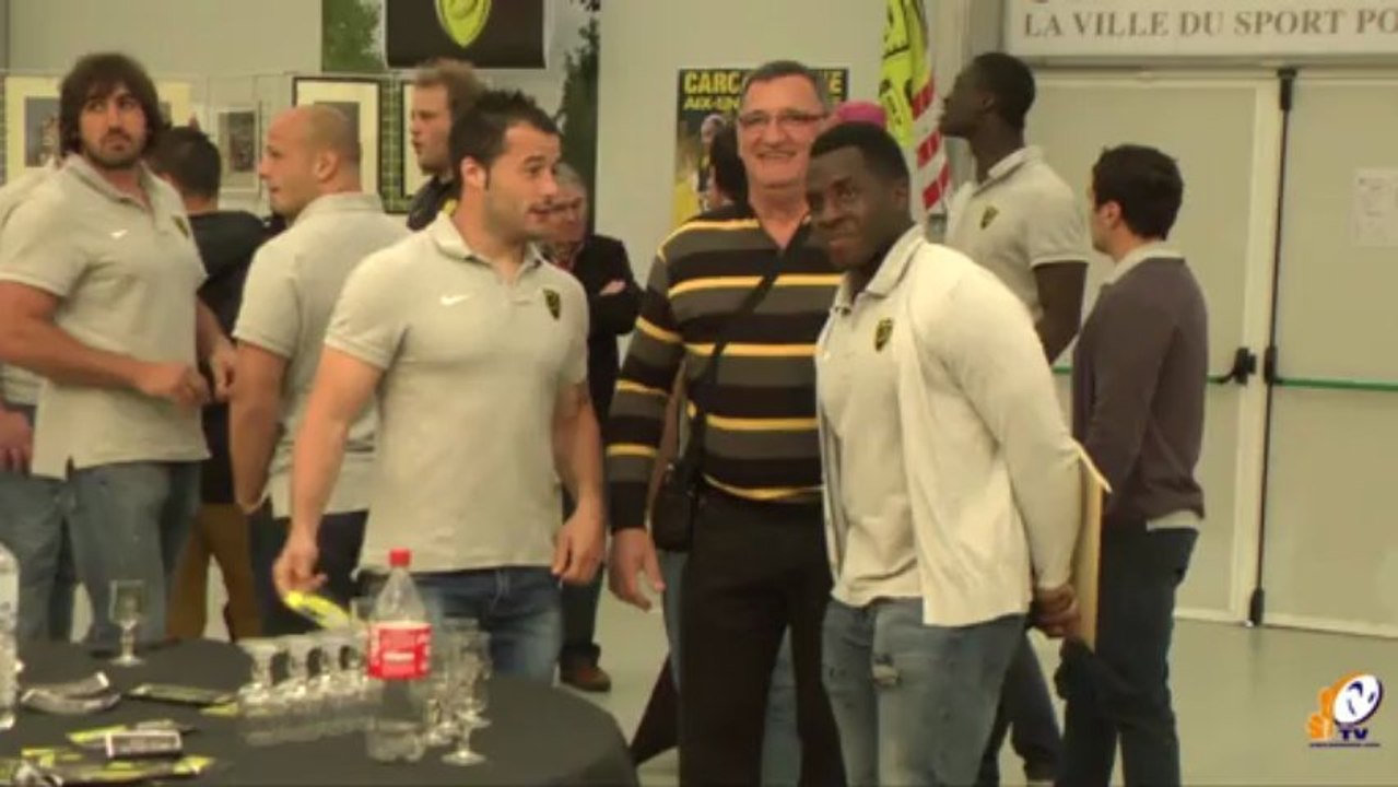 Ataraxie et Rocadest, 2 partenaires de l’USC XV à l’honneur, jeudi 18 avril 2013 sous la structure réceptive de Domec à Carcassonne :