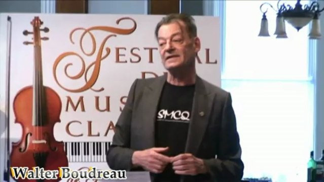 Walter Boudreau - Festival de musique classique de Pierre-de Saurel - point de presse 2013