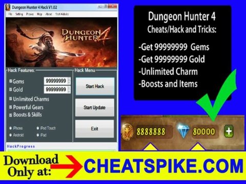 New Dungeon Hunter 4 Cheat for iOS - Unlimited Gems Gold