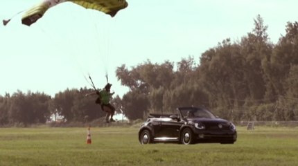 Skydiving into the Beetle Cabriolet - 2013