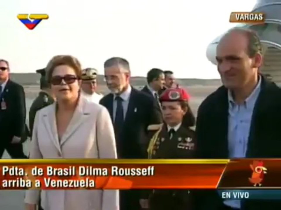 Presidentas de Argentina Cristina Fernández y Brasil Dilma Rousseff arriban a Venezuela