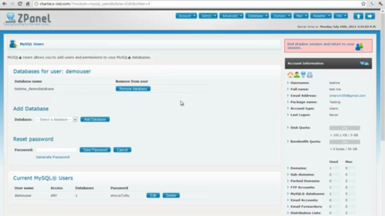 2. Creating a MySQL database and User (720p_H.264-AAC)