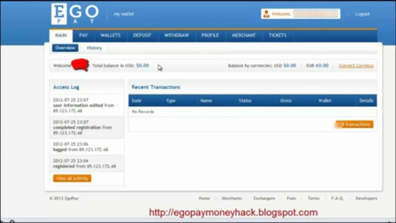 Generador de dinero gratis para EgoPay Nuevo