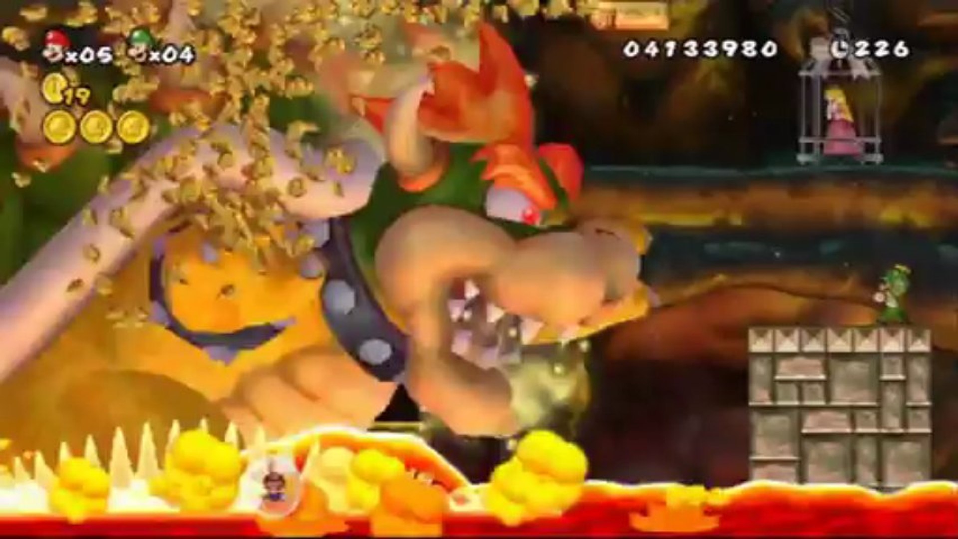 New Super Mario Bros. Wii - Monde 8 : Niveau 8-Château de Bowser + Fin -  Vidéo Dailymotion