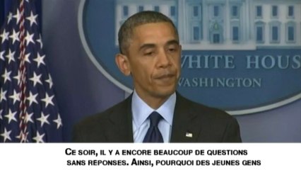 Obama sur l'attentat de Boston : "Il reste des questions sans réponses"