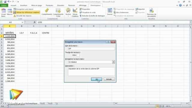 Excel 2010 VBA : Toute première macro avec Excel 2010 VBA