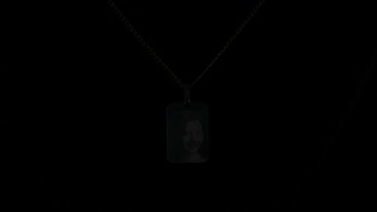 Golden Rectangular Photo Pendant