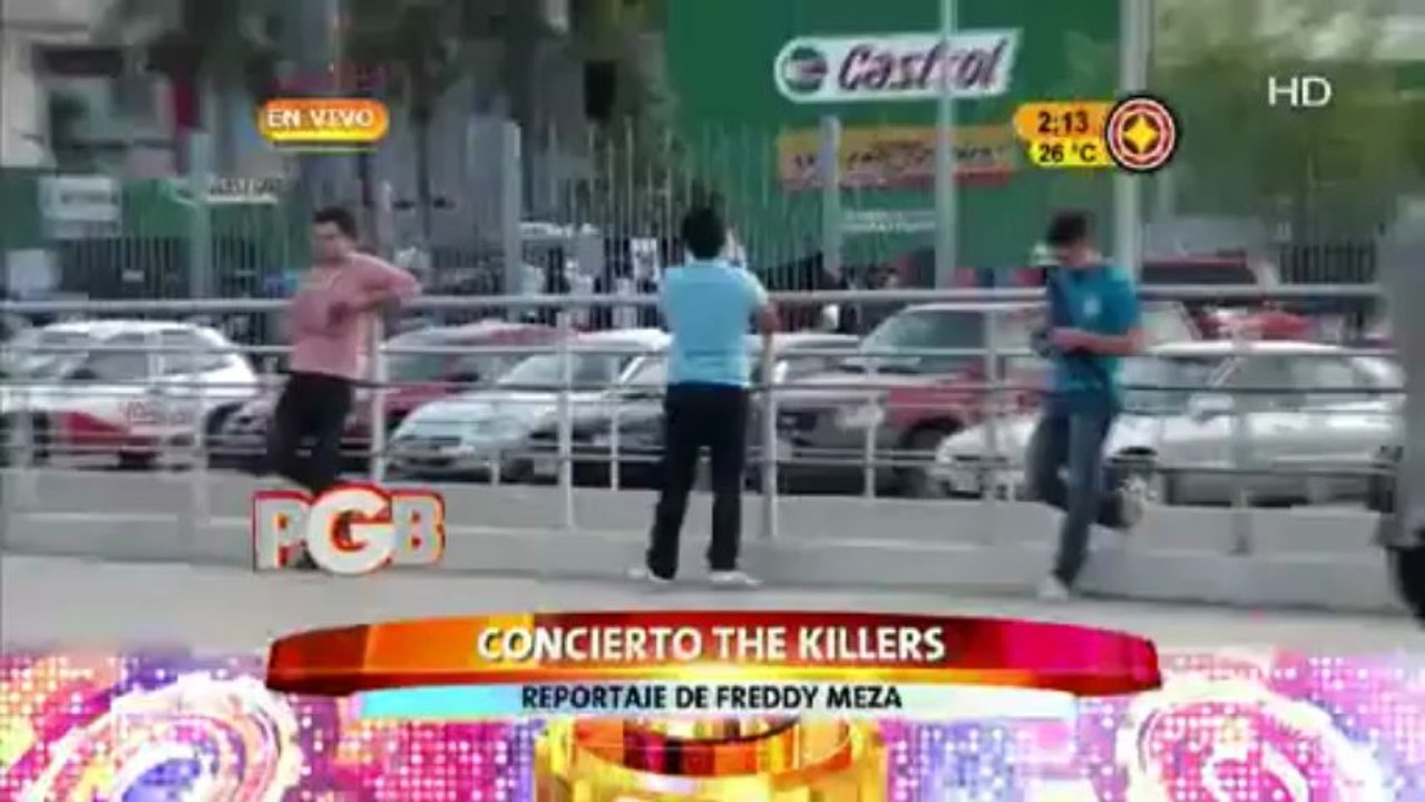 Freddy Meza en el concierto de The Killers.