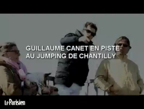 Guillaume Canet en piste au jumping de Chantilly