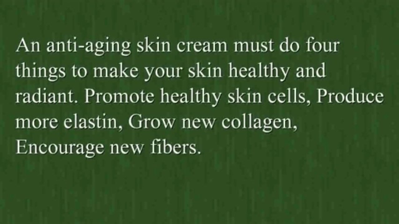 Anti Aging Cream Must Do 4 Things To Work